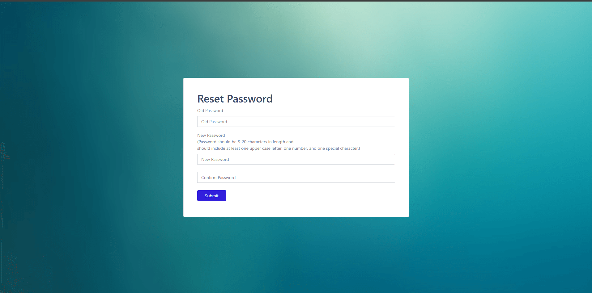 Reset Password